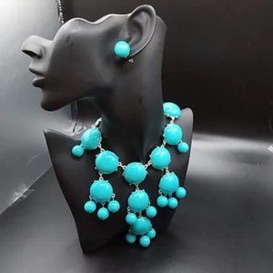Turquenite Necklace and Earring Set {J0087}